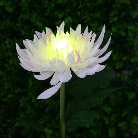 INBLOOM Фонарь на солн.батарее Георгин 75 см 1LED Ni - Mh 1.2 В/600 мАч, ткань, нерж.сталь