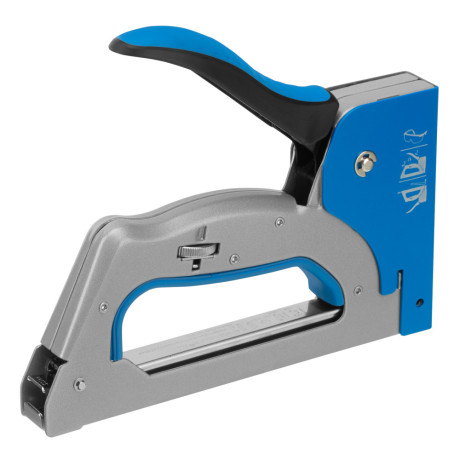 Степлер металлический, 3 в 1, регулятор удара, двухкомпонентная рукоятка, тип скобы: 53, 300, 500, 6-14 мм Барс