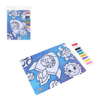 ХОББИХИТ Фреска из песка с цветным фоном "Микс", бумага, песок 8-10цв., 21х27см, 8 дизайнов