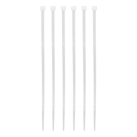 Хомуты, 200 x 3.6 мм, пластиковые, белые, 100 шт Сибртех