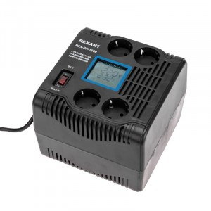 REXANT стабилизатор напряжения портативный REX-PR-1500 релейный 1ф. 1500ВА (1200Вт), 160-260В, 8%