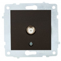 OVIVO мех. роз. СУ 1 мест. спутник (F-коннектор) черный металлик (ко всем рамкам) 600-000317-231