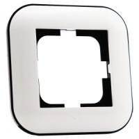 OVIVO Рамка СУ 1 мест. LOFT, белый/черный, 404-010008-096