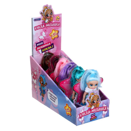 ИГРОЛЕНД Кукла "Милашка", 12 см, PVC, ABS, 12,5х9,7х4 см, 6 дизайнов
