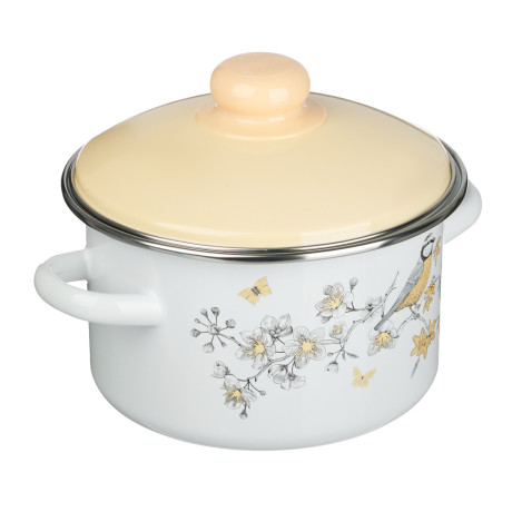 Люмен Кастрюля эмалированная 2л, индукция