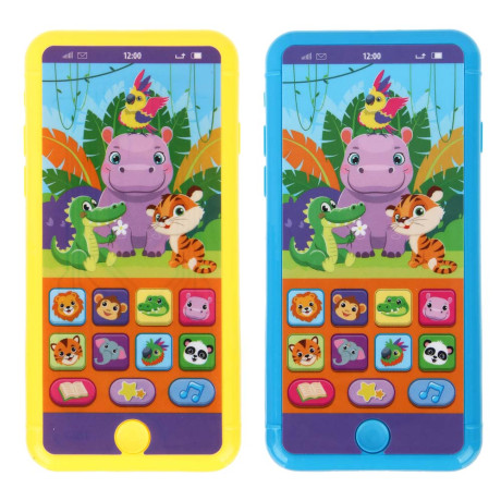 ИГРОЛЕНД Смартфон музыкальный "Зверята", звук, ABS, 6х12,6х1,5см 3xААА