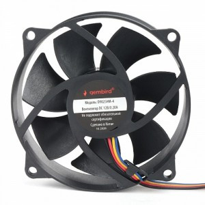 Вентилятор Gembird D9025HM-4, 90x90x25, гидродинамический, 4 pin, провод 30 см, 18654