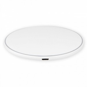 Беспроводная зарядка Cablexpert MP3A-PC-31, QI 10Wt, 7,5Wt, 5Wt, microUSB+кабель,белый,19040