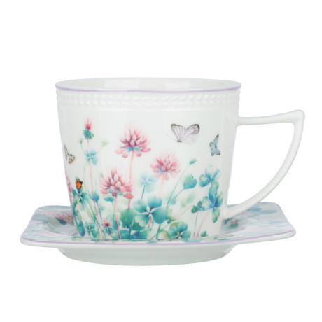 Набор чайный 2 пр., 250мл, MILLIMI, Клевер, фарфор