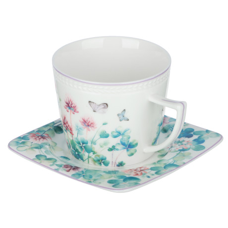 Набор чайный 2 пр., 250мл, MILLIMI, Клевер, фарфор