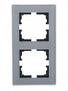 Lezard VESNA рамка акрил СУ 2 мест., верт., асфальт матовый 742-M6980-152