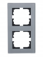 Lezard VESNA рамка акрил СУ 2 мест., верт., асфальт матовый 742-M6980-152