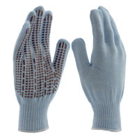 Перчатки трикотажные, акрил, ПВХ гель, &quot;Протектор&quot;, цвет зенит, оверлок Сибртех