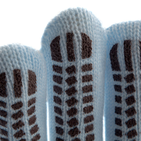 Перчатки трикотажные, акрил, ПВХ гель, "Протектор", цвет зенит, оверлок Сибртех