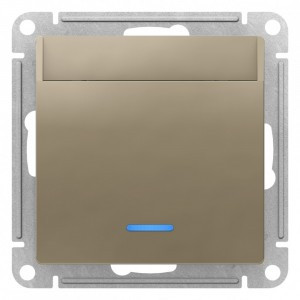 Systeme Electric AtlasDesign мех. карточного выкл. СУ 1 кл. шампань (пласт. осн.) ATN000567 (10!)