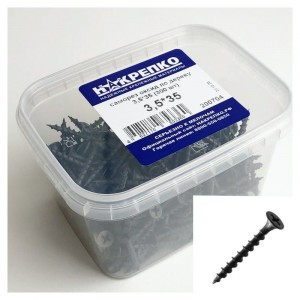 Саморез оксид по дереву потайной крупный шаг 3,5*35 (300 шт EC) (цена за уп) НАКРЕПКО 200704