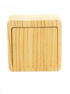 Lezard VIOLA выкл. ОУ 1 кл. белёный дуб (корп. ABS) 751-5200-100