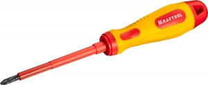 Отвертка KRAFTOOL "EXPERT", высоковот, Cr-Mo-V стерж, 2к маслобензост. рукоят zu250084-2-100