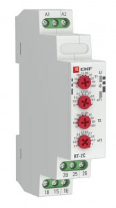 EKF реле времени RT-2C 5А (2 регулир. порога времени, 2 исп. конт.) на DIN-рейку rt-2c