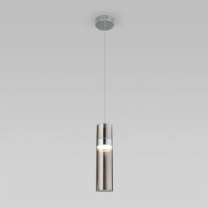 Eurosvet св-к подвес. LED 12W 4K 594lm 80х80х1200 мет хром/дымч Lumen 50244/1 LED Умный дом a061289