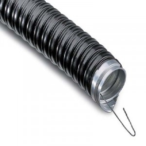 REXANT Металлорукав в ПВХ-изол. МРПИнг-18 РЗ-Ц-ПВХнг (уп.50м, цена за 1м) с зондом черный 28-0118-50