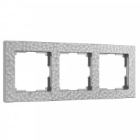 Werkel рамка СУ 3 мест. Hammer (серебряный) W0032406 a052520