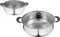 Кастрюля с крышкой PROMO 2,9л, 23,5*9,5см, нерж.сталь (0,3мм), однослойное дно 104615 Mallony