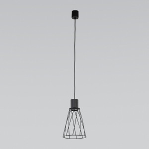 TK Lighting св-к подвесной 1х10W 160х160х1700 пластик черный Modesto 10159 a068666