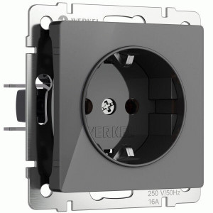 Werkel мех. роз. СУ 1 мест. 16A земля шторки (графит акрил) W1171144 a064091