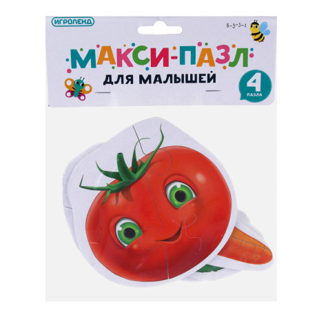 ИГРОЛЕНД Макси-пазл для малышей "Фигурный", ЭВА, 26х18,5х2см, 4 дизайна