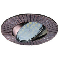 Ecola DL119 MR16 GU5.3 св-к литой поворот.Рифленые лучи Черная Медь 25x91 FR1603EFF (10!)