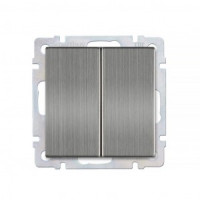 Smartbuy Нептун мех. выкл. СУ 2-клавишный 10А серый никель  (SBE-05gn-10-SW2-0)