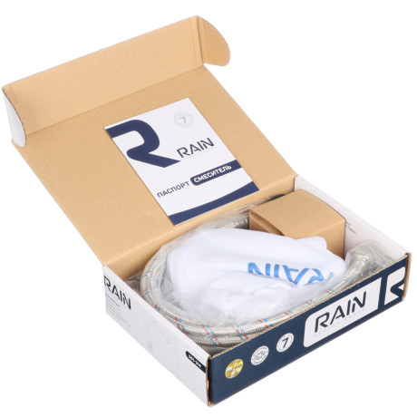 RAIN Смеситель для кухни Нефрит, высокий излив, керам. кран-буксы 1/2, гайка, латунь, хром