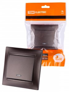 TDM ЛАМА выкл. СУ 1 кл. инд. 10А шоколад (10!) SQ1815-0504