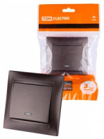 TDM ЛАМА выкл. СУ 1 кл. инд. 10А шоколад (10!) SQ1815-0504