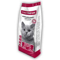 Счастливчик Корм для кошек 400 г Мясное ассорти 4441 х16
