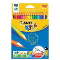 Карандаши цв. BIC &quot;Kids ECOlutions Evolution&quot; 18цв., пластик. заточ. европодвес, 937513 181124