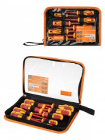 TDM Набор отверток диэлектр. №4, тканевый пенал, 9 предметов, до 1000В, ПрофиЭлектрик SQ1017-1204