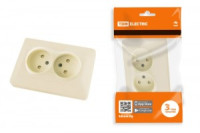 TDM Ильмень роз. СУ 2 мест. 10А (шторки) слон. кость АБС-пластик SQ1823-0115