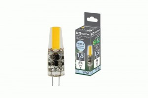 TDM G4 12V 1,5W(145lm) 4000К 4K, 9,5х36мм силикон SQ0340-0091