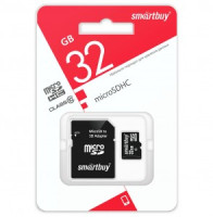 Флэш-карта (памяти) microSDHC Smartbuy 32GB Class 10 (адаптер SD)LE