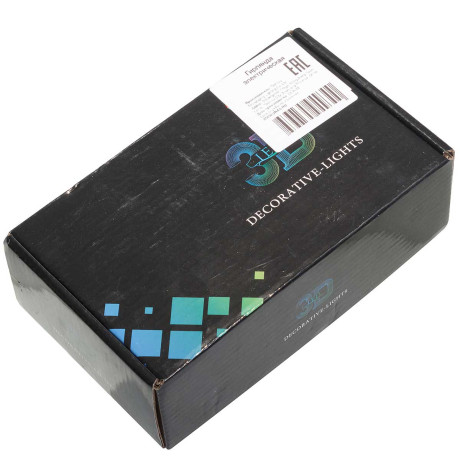 Гирлянда штора LLN-03 2*0,65-0,75м 5нитей, насадка панно-3D ТЕПЛЫЙ БЕЛЫЙ