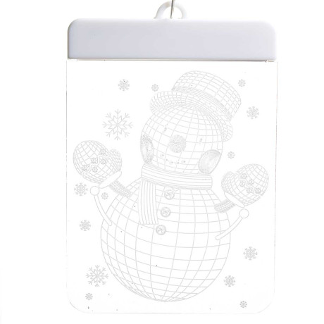 Гирлянда штора LLN-03 2*0,65-0,75м 5нитей, насадка панно-3D ТЕПЛЫЙ БЕЛЫЙ