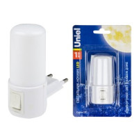 Uniel DTL-312 ночник 1W Светлячок, 220V, пластик, с выкл, белый, BL