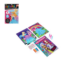 ХОББИХИТ Набор для творчества &quot;Собирай и раскрашивай&quot;, картон, РР, 30х21см, 3 дизайна