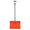 Лопата снеговая КРЕПЫШ №2, 465х340мм, оранж первич пластик, клеп планка, метал черен, д32мм, V-ручка