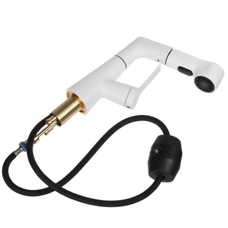 СоюзКран Смеситель для кухни, поворотный излив 360гр., картридж 35мм, цинк, белый SS01-R133