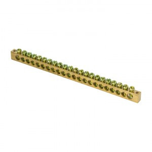 EKF Шина PEN "ноль-земля" 6x9мм 20 отверстий латунь крепеж по краям PROxima sn0-63-20-k