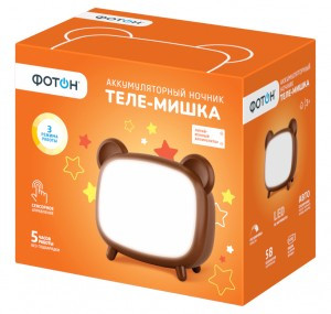 ФОТОН ночник св/д Теле-мишка TGS-17 3W(100lm) акк лит-ион 1,2Ah 3 режима арт.25382