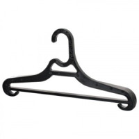 Вешалка-плечики BRABIX универсальная, пластиковая, р. 46-50, длина 41см, цвет черный, 601654